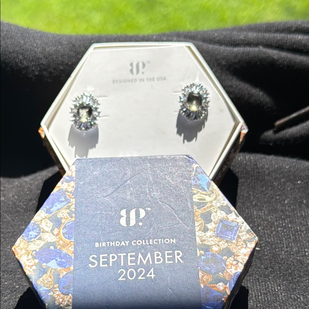 BOMB PARTY smokey topaz earrings